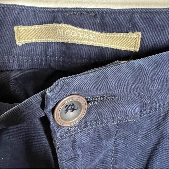 Incotex Mens Navy Blue Slim Fit Cargo Slacks Pants 100% Cotton Size 38 Waist - Picture 4 of 11